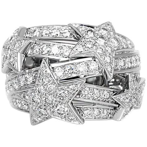 chanel star rings|Chanel ring with diamonds.